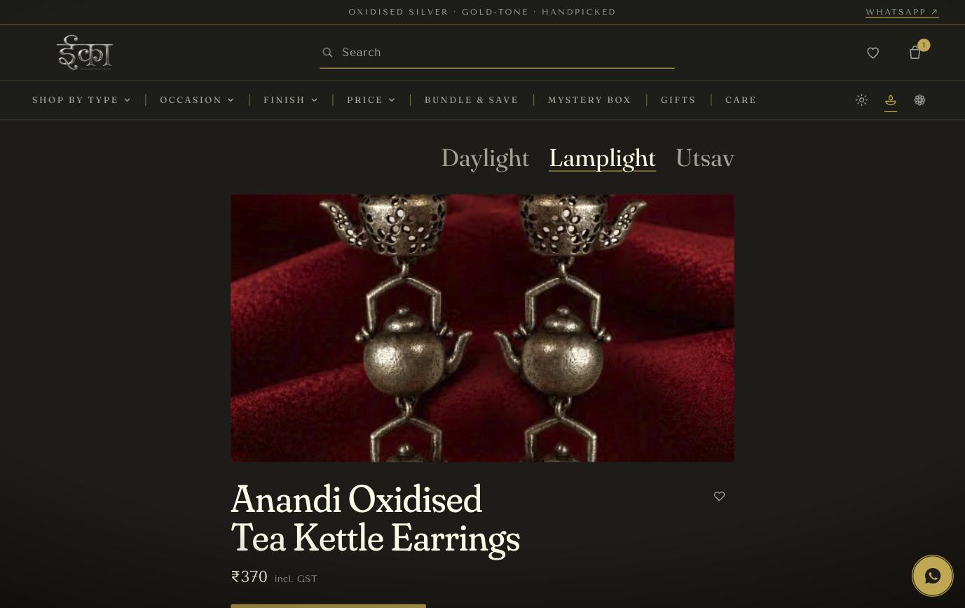 Ikaa Jewellery's live store on Angan