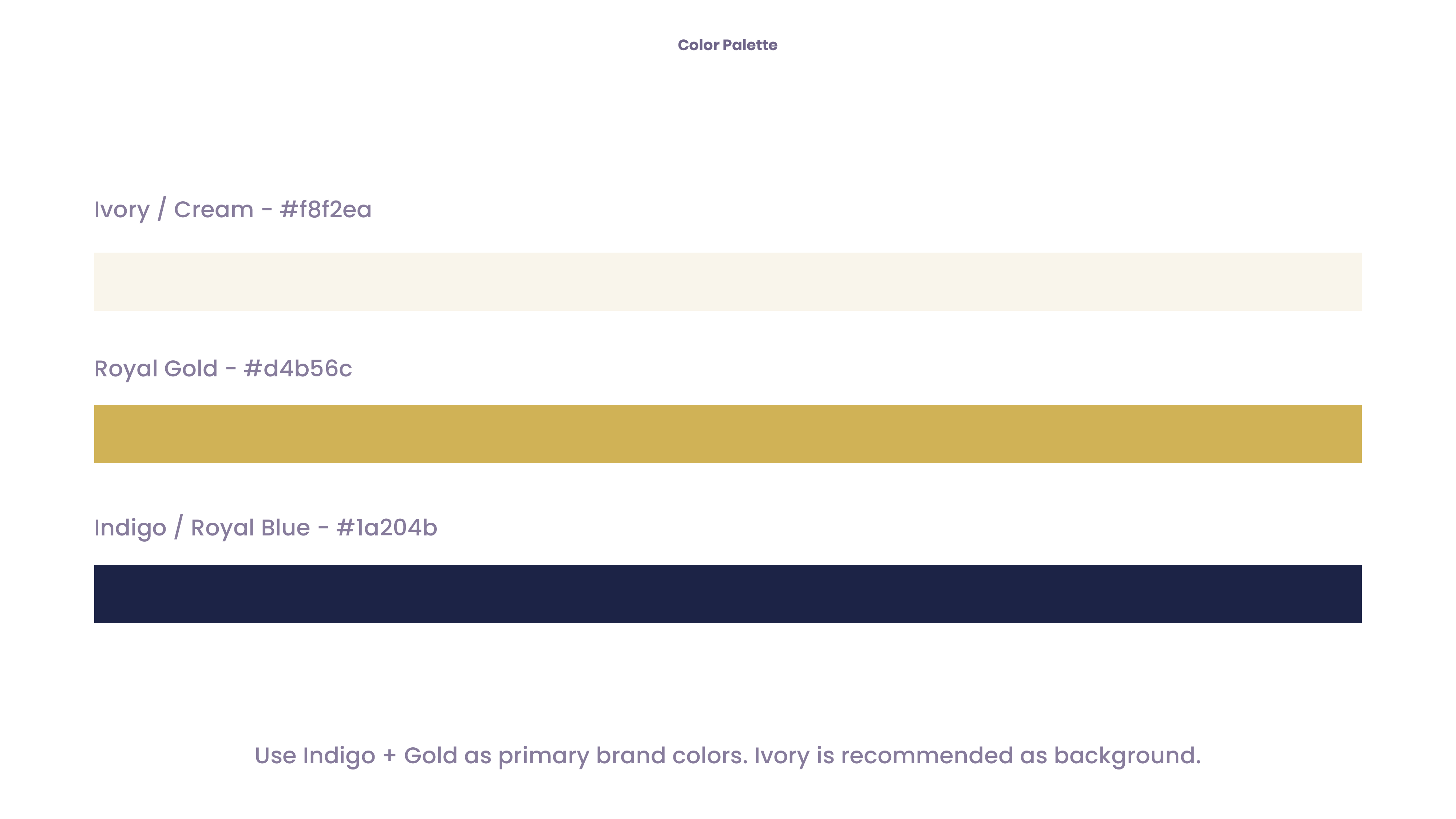 Colour palette guide
